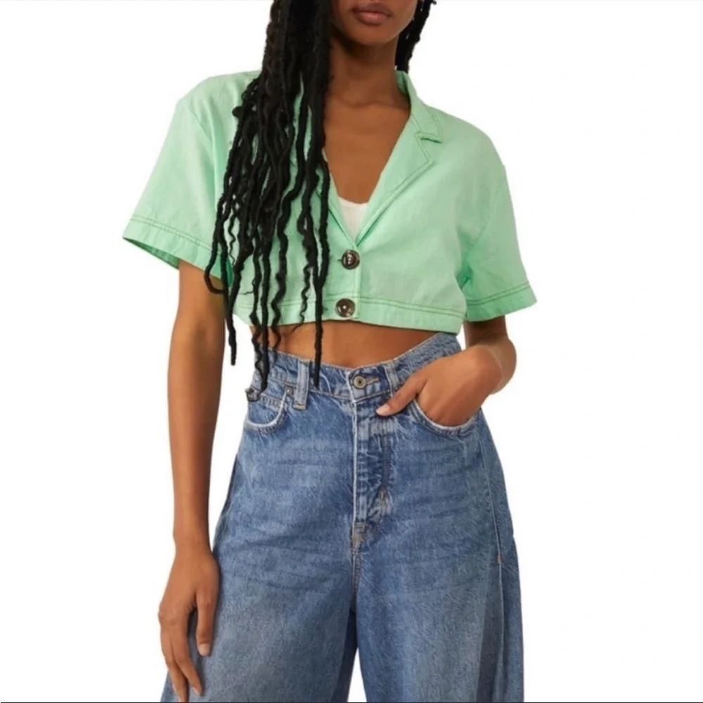 Free People Honeydew Crop Top